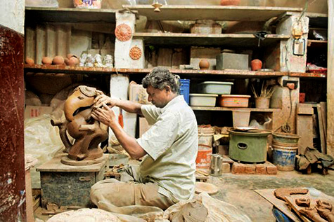 pottery Ganesh statue