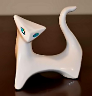 Laurel Burch Ceramic modernist cat