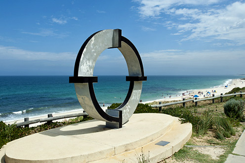MarkGrey-Smith-Cebtrefold - modernist metal sculpture