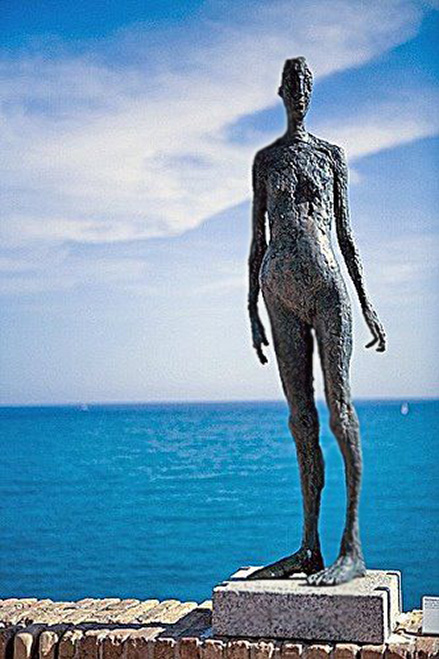 Beautiful statue at the Picasso Home and Museum, in Antibes, Provence Alpes-Côte-d'Azur