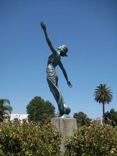 Insipration by Harry Weinbrenner at Venice California Female figure sculpture with outstretched arms