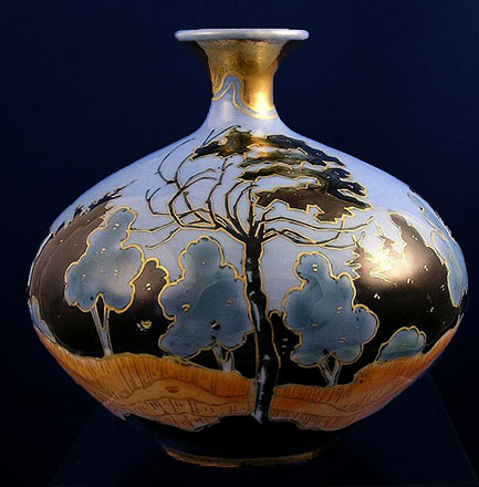 Amphora Austria Scenic Motif Vase