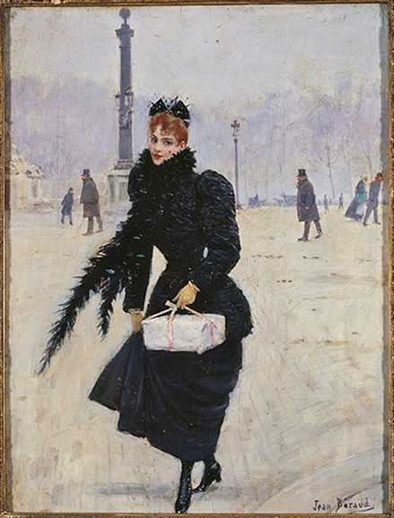 Parisian woman in the Place de la Concorde by Jean Beraud 1890
