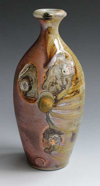 Wood fire bottle from Todd Pletcher Pottery