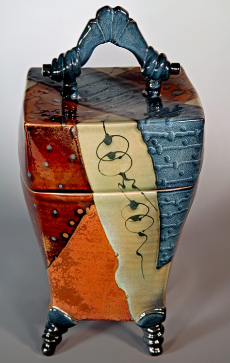 Creekside-Pottery lidded jar
