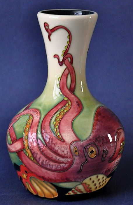 Moorcroft Pottery-Octopus vase