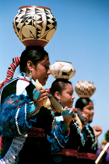 Cellicion Traditional Zuni Dancers - pottery dance