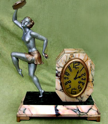 Art Deco Dancing Lady Clock