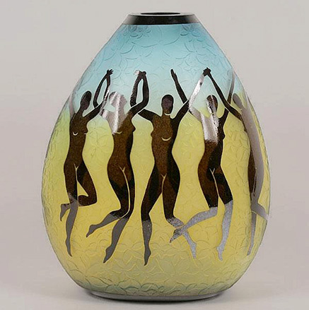 Duncan McClellan Glass Dancing Vase