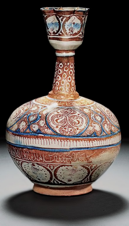 Kashan lustre bottle, Persia,-circa-1200