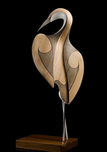 Kotuku (White Heron) by Rex Homan, Māori artist