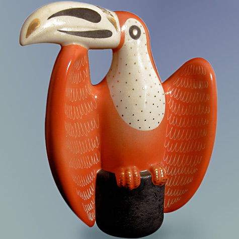Rare, Brilliantly Glazed Toucan by Waylande Gregory,-1950s