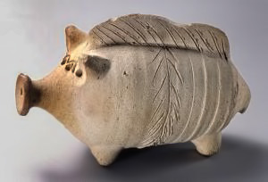 Rattle in the form of a pig,- 2nd-–-1st-century-B.C