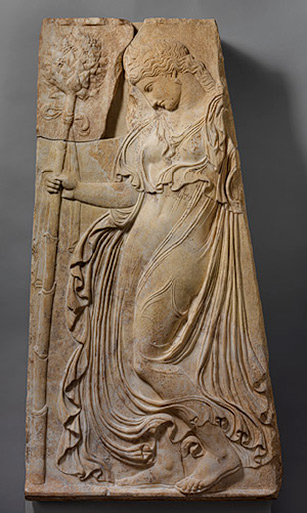 Relief-with-a-dancing-maenad,-ca.-27-b.c.–14-ad