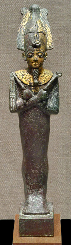 Statuette of Osiris with the name of Padihorpere.-Late Period -712–525-B.C