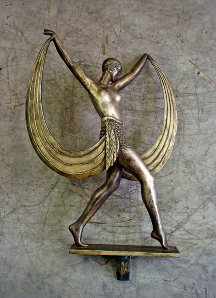 bronze Fayral statue art deco