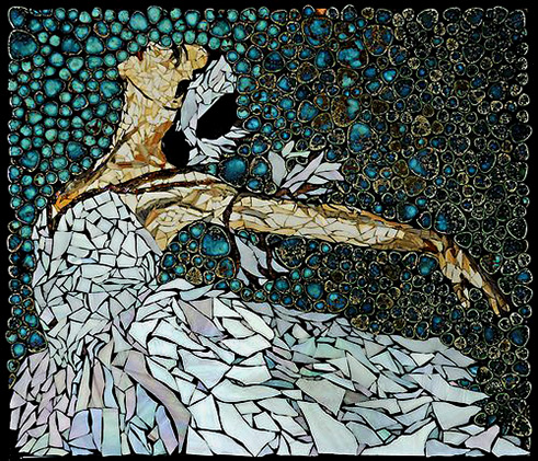 Ballerina-by-mosaic-art-melonheadgallery-on-FlickrBallerina,-Swan-Lake-Original-Mosaic-by-Laura-and-Jack-Harris