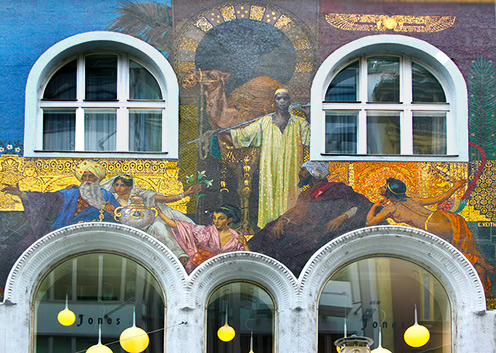 Mosaic-in the Kärntner Straße 16, shopping street-in the center of Vienna