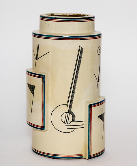 Robert Lallemant French Art Deco Ceramic Vase,-1928