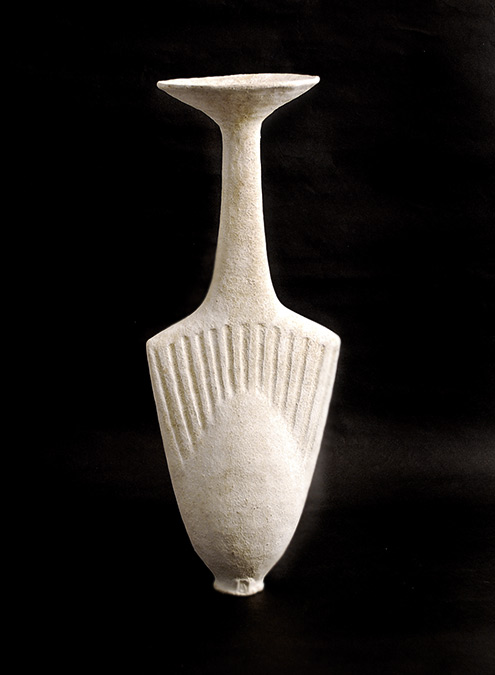 Ursula Morley Price,--UK Unique-stoneware-vase-with-matte-white-glaze,-1980
