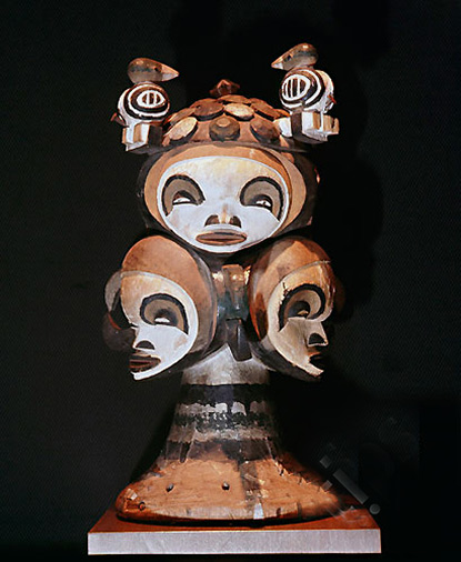 doma wooden multiple faced Ungulali-headdress,-Nigeria,-20th-century