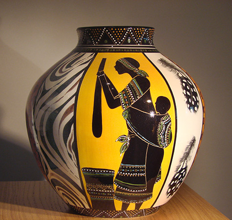 Zimbabwean ceramic pot  livingstoneart.be