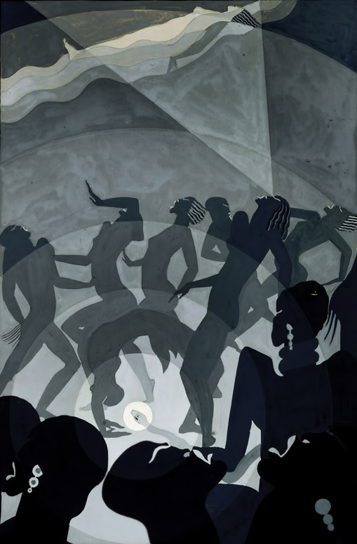 Aaron Douglas--Harlem Renaissance Artist 1930s silhouette dancers