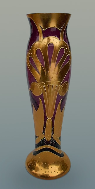 Art-Nouveau-Czech-Bohemian-Amphora vase