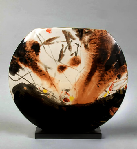 Chu Teh Chun - Brown-round-vase-2005 raymond-dreyfus