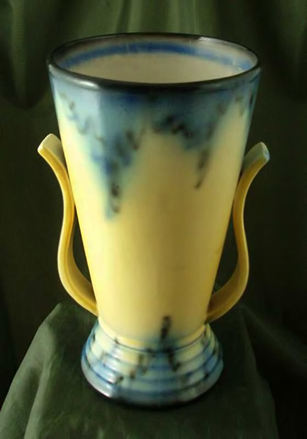 Erphila-Art-Deco-Airbrushed-Czech-Pottery-Vase