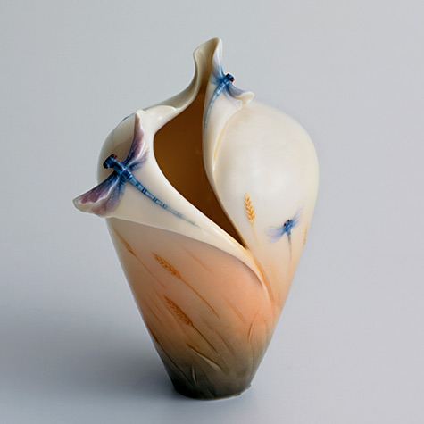 Franz ceramic oriental nouveau vase