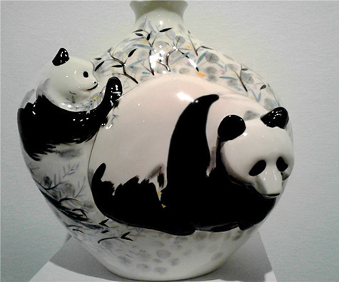 Franz-Ceramics 2 panda vase
