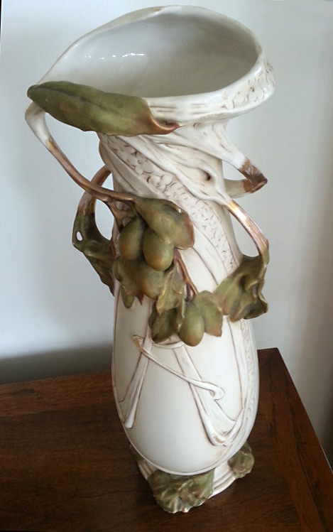 LARGE Royal Dux Bohemia Art Nouveau vase