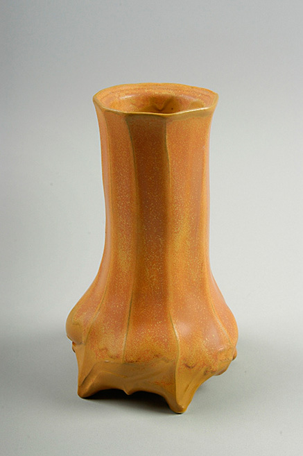 AyshaPeltz-1998;-purchased-in-Shrewsbury,-Massachusetts;-porcelain,-orange-yellow vase