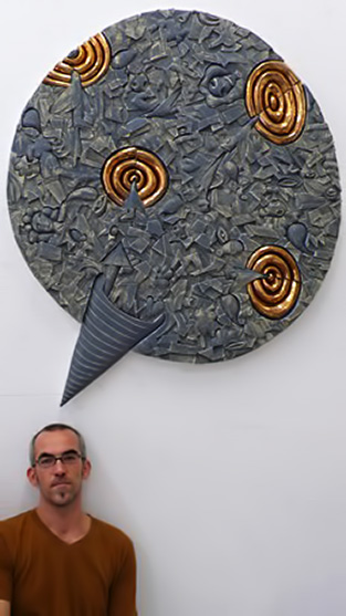 'All I Have To Say' - Fausto Salvi - ceramic thought bubble
