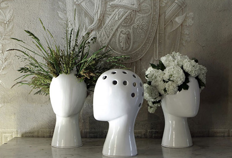 Designer Tane D'Cruz vase head
