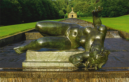 Aristide-Maillol-----Sotheby-s reclining woman at water feature in gardens