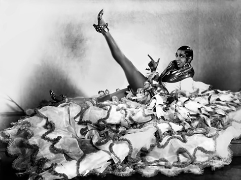 Josephine Baker in a flounced dress