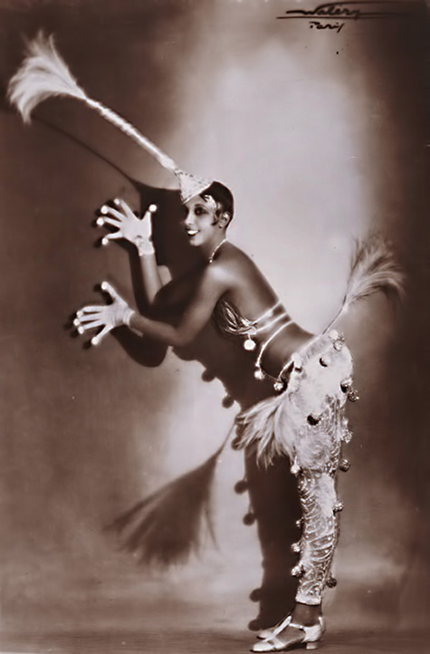 Josephine Baker in one of her outrageous costumes