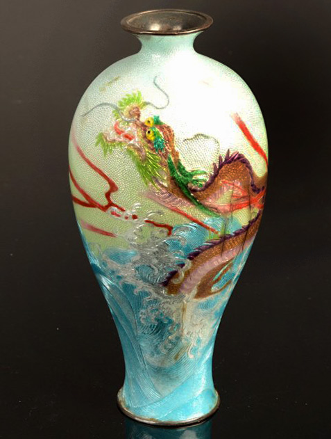 Japanese-c.1860-Foilwork-Cloisonne-Vase