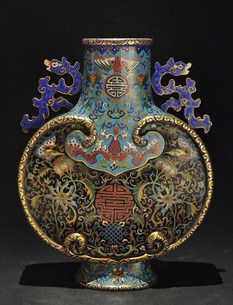 Qing dynasty cloisonné vase