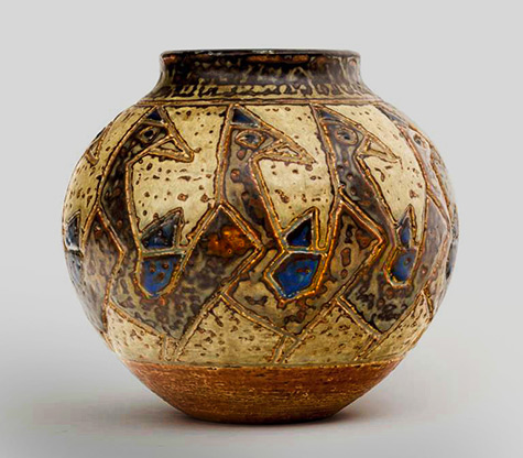 1950's-Stoneware-Vase-by-Jorgen-Mogensen-for-Royal-CopenhagenART1-NY