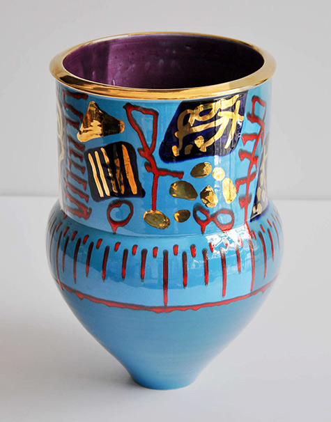 1980s-Monumental Ceramic Vessel by Anna Silver37cm