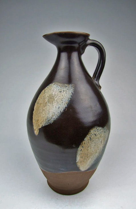 Lushan ware suffused glaze porcelain wine pot-Tang-Dynasty