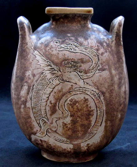 Martin Brothers Vase-decorated-with Dragons- ADAntiques 1903
