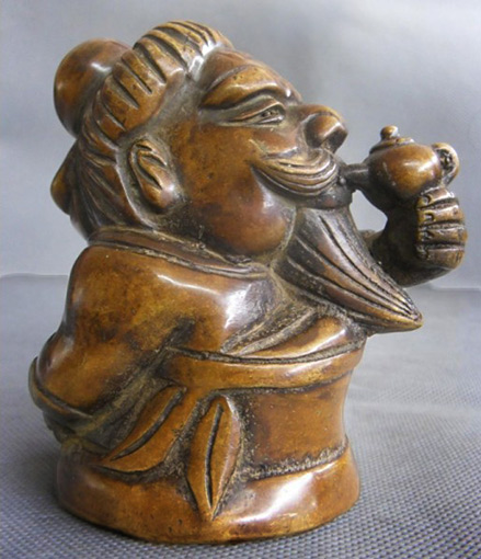 China bronze old man winebibber god statue wine pot-2010