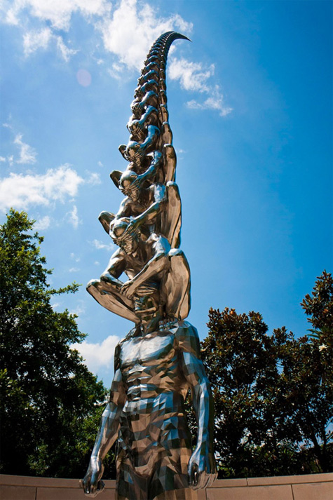 Karma- A Tower of Blinded Men Rising into the Sky by Do Ho Suh