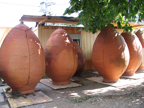 Georgia kvevri pots drying