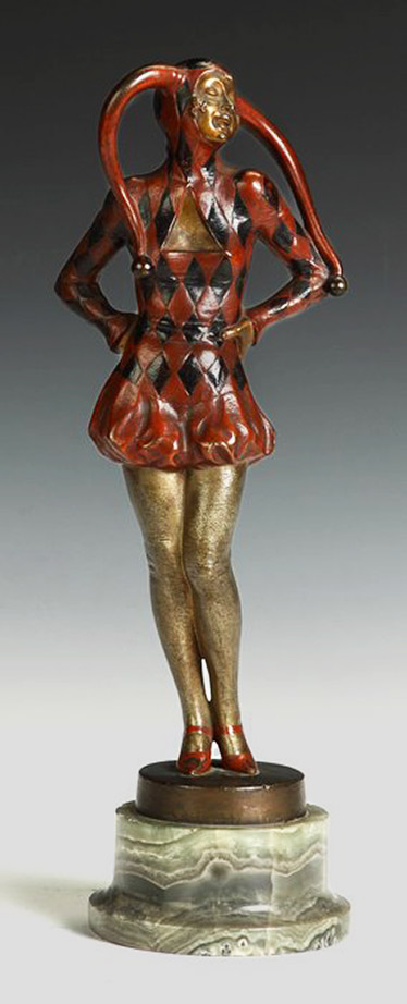 Josef Lorenzl-(Austrian,-1892-1950)-Bronze Jester