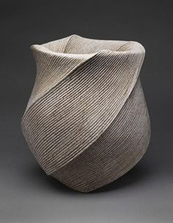 Listening to Waves vase Heisei period-(1989–present),-2004-Sakiyama Takayuki